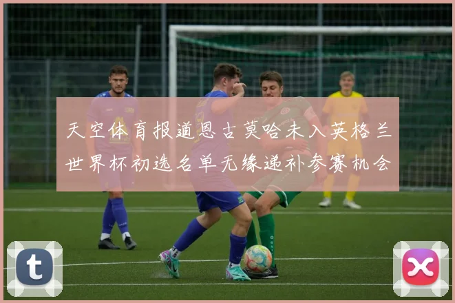 天空体育报道恩古莫哈未入英格兰世界杯初选名单无缘递补参赛机会